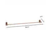 Aagna Giza Rose Gold PVD Finish Towel Rod for Bathrooms