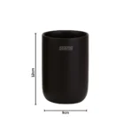 Aagna Ceramic Tumbler Holder Black Finish For Bathroom