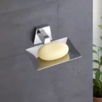 Aagna Olivia Silver Finish Soap Dish For Bathroom Use