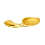 Aagna Rhyno Gold Finish Brass Soap Dish for Bathroom