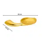 Aagna Rhyno Gold Finish Brass Soap Dish for Bathroom Rust Resistant Design - Image 4