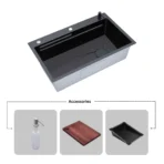 SYLUX Rapid PVD Black Sink with Accessories SL875