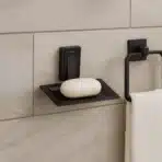 Aagna Raton Soap Dish Black For Bathroom Wall Mounted