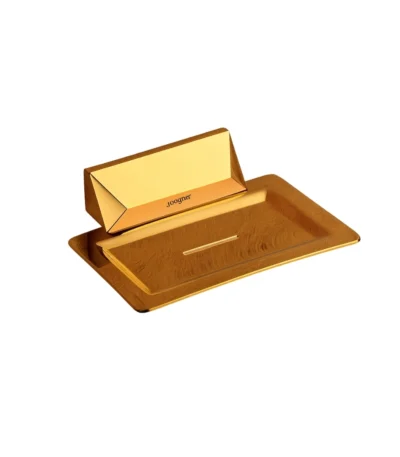 Aagna U-VA Gold Finish Soap Dish for Modern Bathrooms