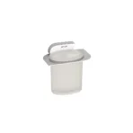 Aagna Pan Silver Finish Tumbler Holder For Bathroom