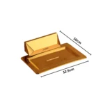 Aagna U-VA Gold Finish Soap Dish for Modern Bathrooms - Image 5