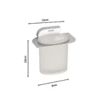 Aagna Pan Silver Finish Tumbler Holder For Bathroom - Image 5