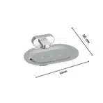 Aagna Giza Premium Silver Finish Soap Dish for Bathroom-Wall Mounted - Image 5