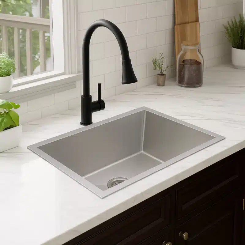 SYLUX 304 Grade Stainless Kitchen Sink 24x18x10
