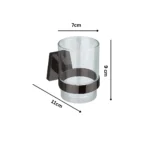 Aagna Olivia Black Finish Tumbler Holder For Bathroom
