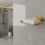 Aagna Giza Premium Gold Finish Soap Dish for Bathroom