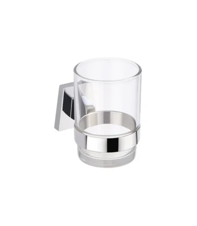 Aagna Olivia Silver Wall Mounted Tumbler Holder