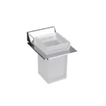 Aagna U-VA Luxury Silver Finish Tumbler Holder for Bathrooms