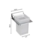 Aagna U-VA Luxury Silver Finish Tumbler Holder for Bathrooms - Image 5
