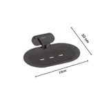 Aagna Giza Black Finish Wall Mounted Soap Dish for Bathroom