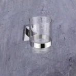 Aagna Olivia Silver Wall Mounted Tumbler Holder