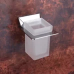 Aagna U-VA Luxury Silver Finish Tumbler Holder for Bathrooms