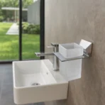 Aagna U-VA Luxury Silver Finish Tumbler Holder for Bathrooms