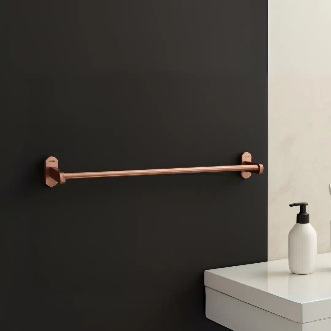 Aagna Giza Rose Gold PVD Finish Towel Rod for Bathrooms