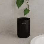 Aagna Ceramic Tumbler Holder Black Finish For Bathroom