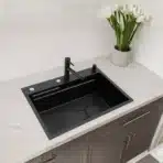 SYLUX Rapid Black Kitchen Sink With Accessories SL873 304