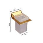 Aagna U-VA Gold Finish Tumbler Holder Wall Mounted Bathroom