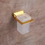 Aagna U-VA Gold Finish Tumbler Holder Wall Mounted Bathroom