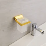 Aagna U-VA Gold Finish Tumbler Holder Wall Mounted Bathroom