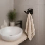 Aagna Olivia Robe Hook Matte Black Finish for Bathroom