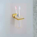 Aagna U-VA Gold Finish Tumbler Holder Wall Mounted Bathroom
