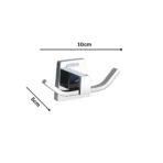 Aagna Olivia Silver Finish Robe Hook for Bathroom