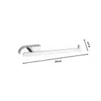 Aagna Pan Bathroom Napkin Ring Silver Finish Wall Mounted