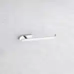 Aagna Pan Bathroom Napkin Ring Silver Finish Wall Mounted
