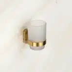 Aagna Giza Gold Finish Tumbler Holder for Bathroom