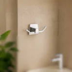 Aagna Olivia Silver Finish Robe Hook for Bathroom