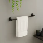 Aagna Olivia Black Finish Towel Rod Modern Bathroom Fitting