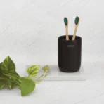 Aagna Ceramic Tumbler Holder Black Finish For Bathroom