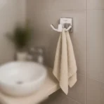 Aagna Olivia Silver Finish Robe Hook for Bathroom