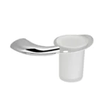 Aagna Rhyno Silver Finish Brass Tumbler Holder for Bathroom
