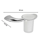 Aagna Rhyno Silver Finish Brass Tumbler Holder for Bathroom