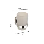 Aagna Giza Silver Finish Tumbler Holder for Bathroom - Sleek Wall Mounted Brass - Image 5