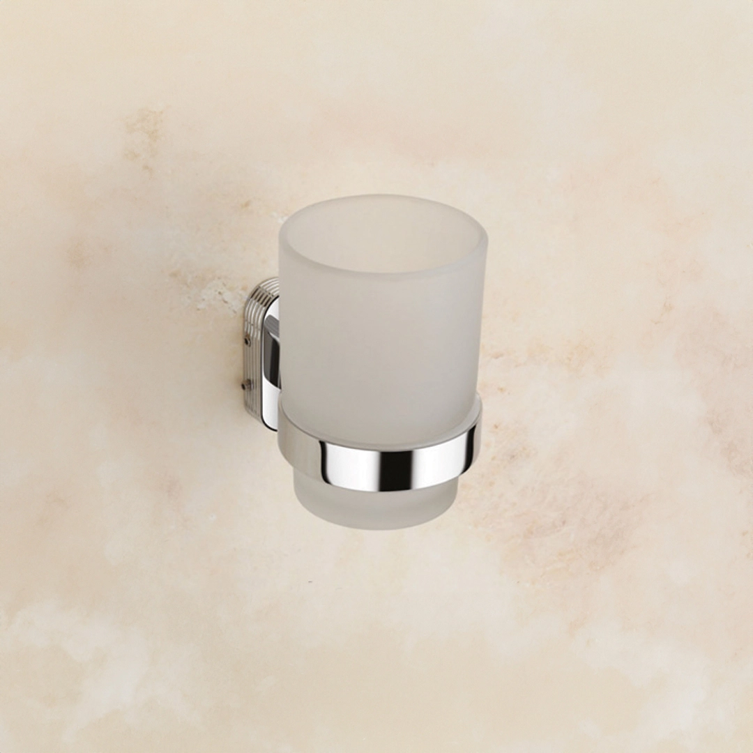 Aagna Giza Silver Finish Tumbler Holder for Bathroom Aagna Giza Silver Finish Tumbler Holder for Bathroom