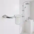 Aagna Rhyno Silver Finish Brass Tumbler Holder for Bathroom