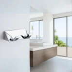 Aagna U-VA Silver Finish Robe Hook For Bathroom