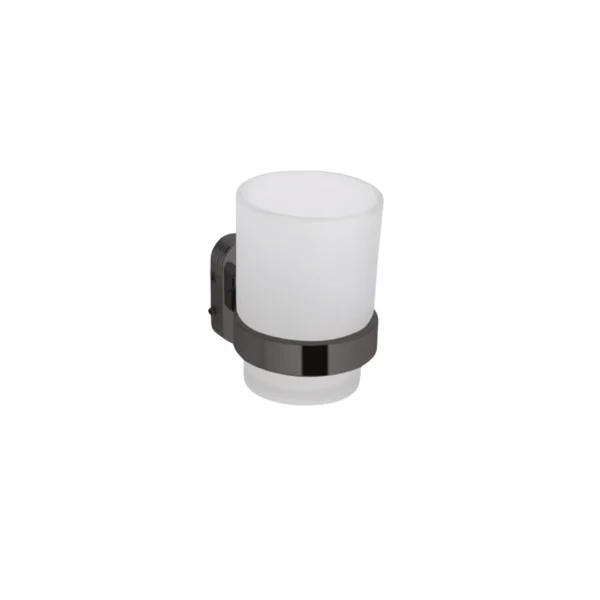 Aagna Giza Matte Black Tumbler Holder for Bathroom