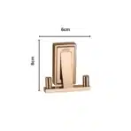 Aagna Raton Robe Hook in Rose Gold For Bathroom Wall Mounted