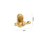 Aagna Giza Gold Finish Robe Hook for Bathroom