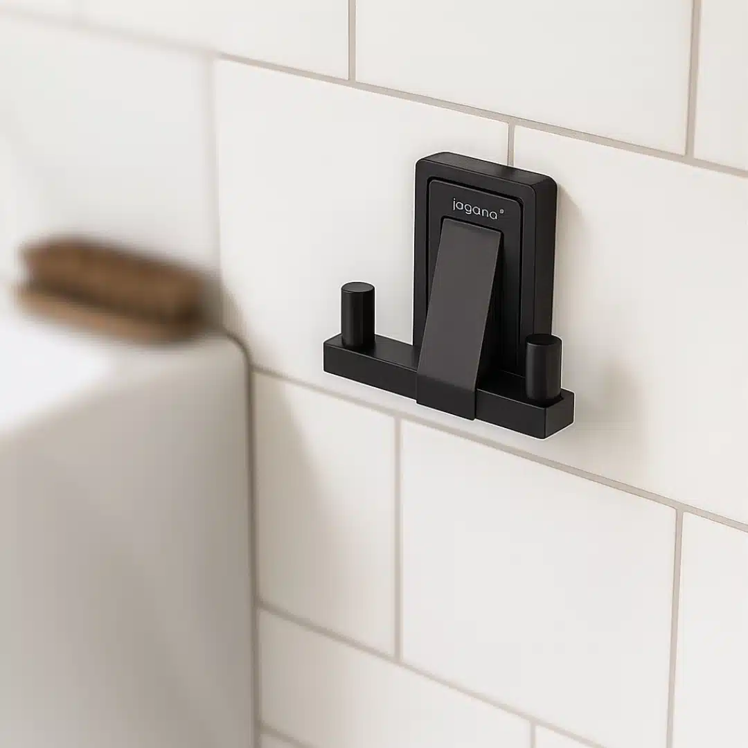 Aagna Raton Black Color Robe Hook For Bathroom Use