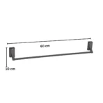 Aagna Raton Jet Black Towel Rod
