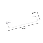 Aagna U-VA Modern Silver Towel Rod for Bathroom